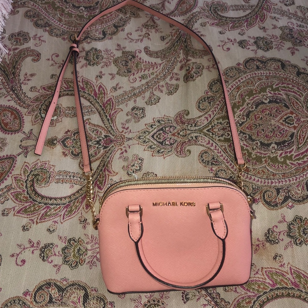 Michael Kors mini pink cross body